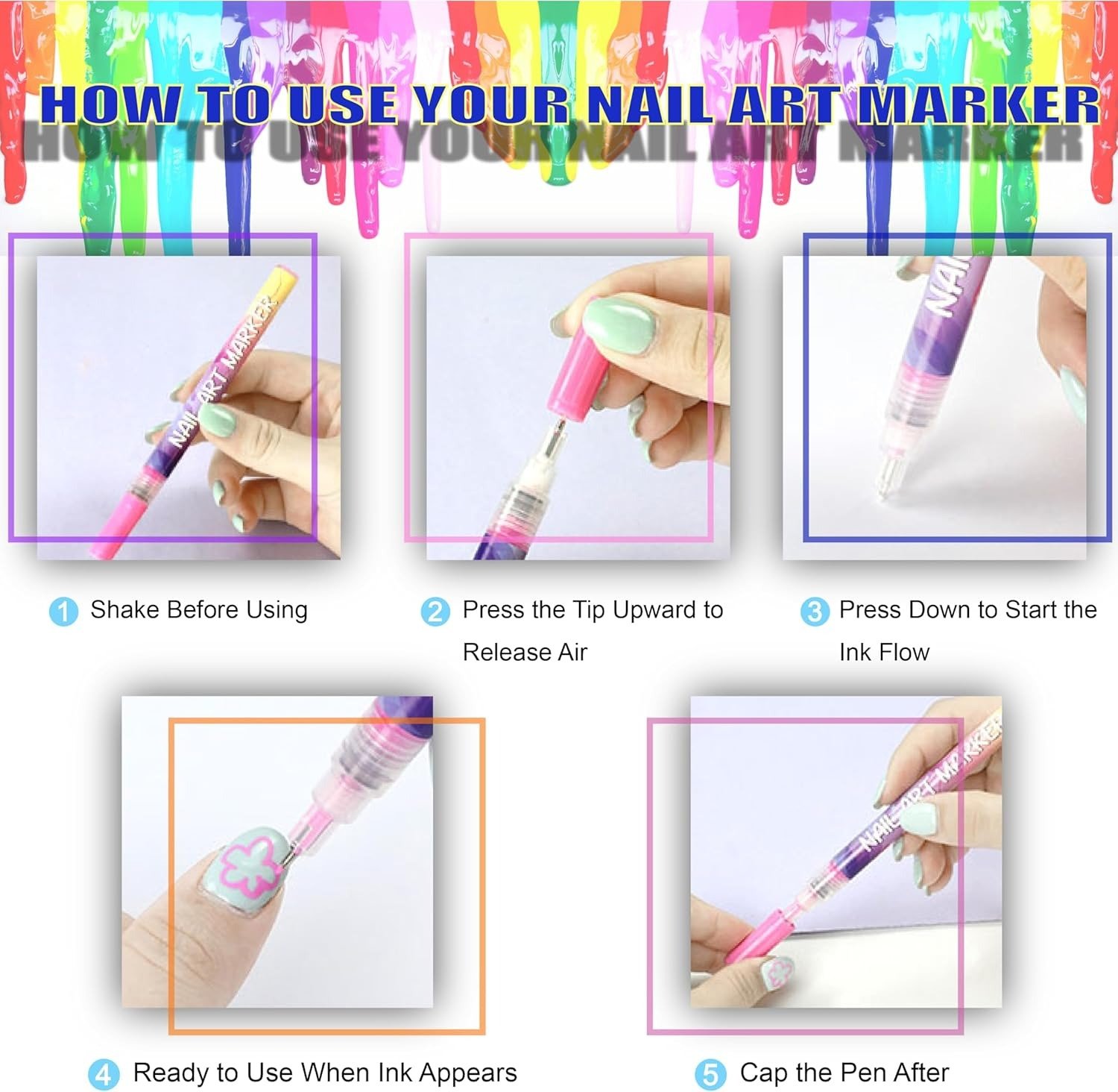 🎁TikTok Last Day Sale - 70% OFF🎉12 Colors Nail Art Pens Set🎨