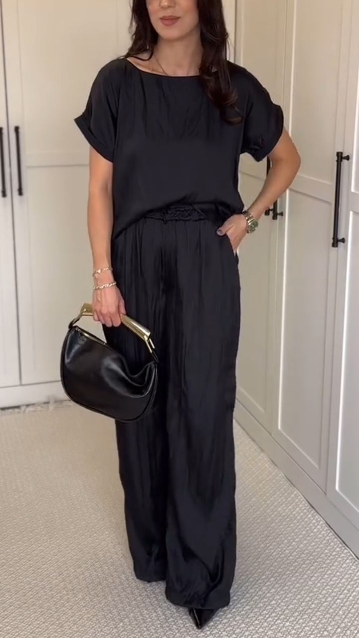 Ladies' Round Neck Loose Casual Commuting Set