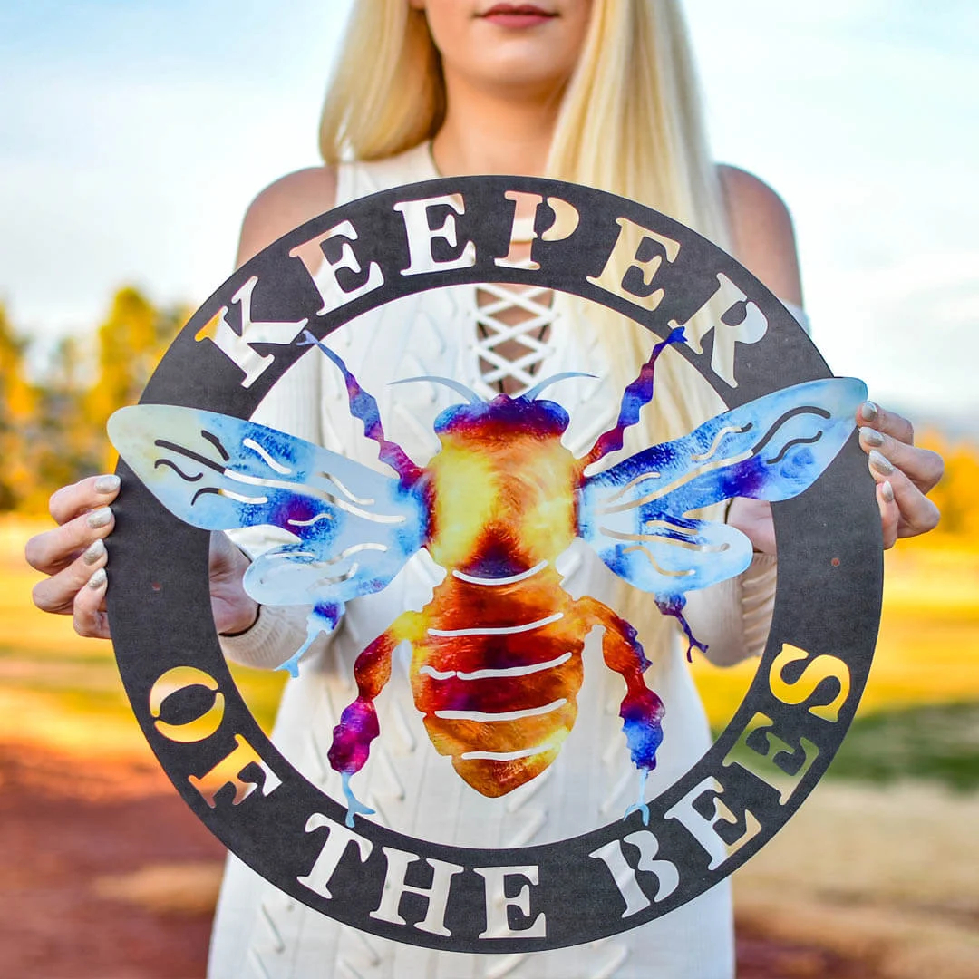 (🔥Black Friday Sale - 50% OFF) 🎁🍯Keeper of the Bees Metal Art 🐝, BUY 2 FREE SHIPPING