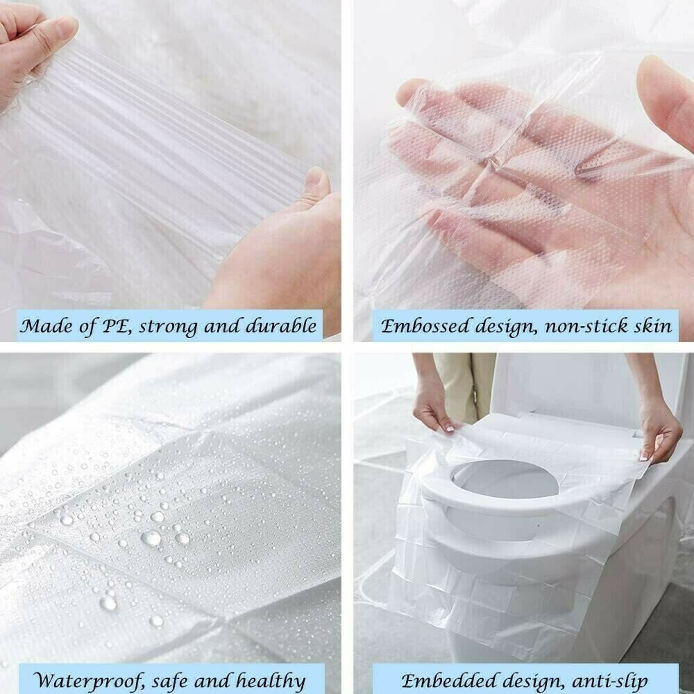 🔥 (Last Day Promotion - Save 72% OFF)  Biodegradable Disposable Plastic Toilet Seat Cover !!-🔥