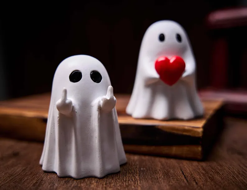 👻100% Handmade Funny Rude Ghost Figurine（𝐒𝐦𝐢𝐭𝐡 𝐇𝐚𝐧𝐝𝐦𝐚𝐝𝐞®）