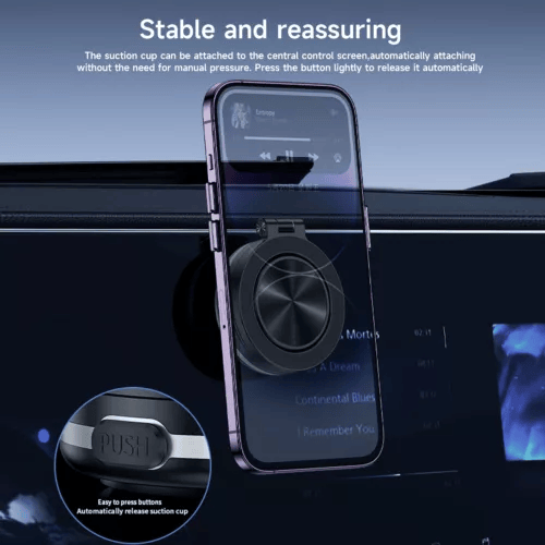 (🌲EARLY CHRISTMAS SALE - 49% OFF) 360° Rotate Phone Holder Magnetic Vacuum Adsorption Car Strong Suction Cup Mount