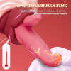 Realistic Tongue Thrusting Heating Fantasy Dildo With Suction Cup