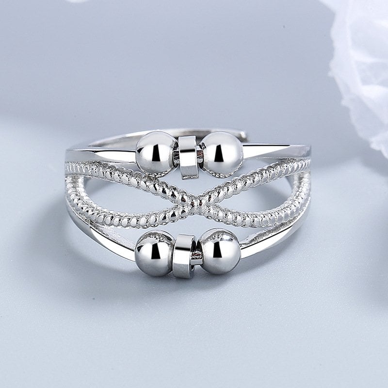🔥 Last Day Promotion 49% OFF 🔥For Daughter -  Drive Away Your Anxiety Layer Cross Beads Fidget Ring
