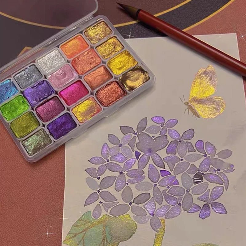 Mytrendster Metallic Watercolor Painting Set