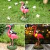 TIKI Riding on Flamingo，Flamingo solar lamp decoration