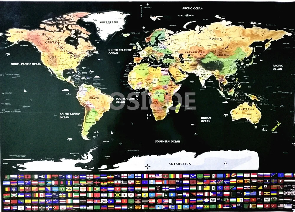 🔥Last Day Sale - 50% OFF - 🌏Scratch Map of the World - 🎁Premium Wall Art Gift for Travelers