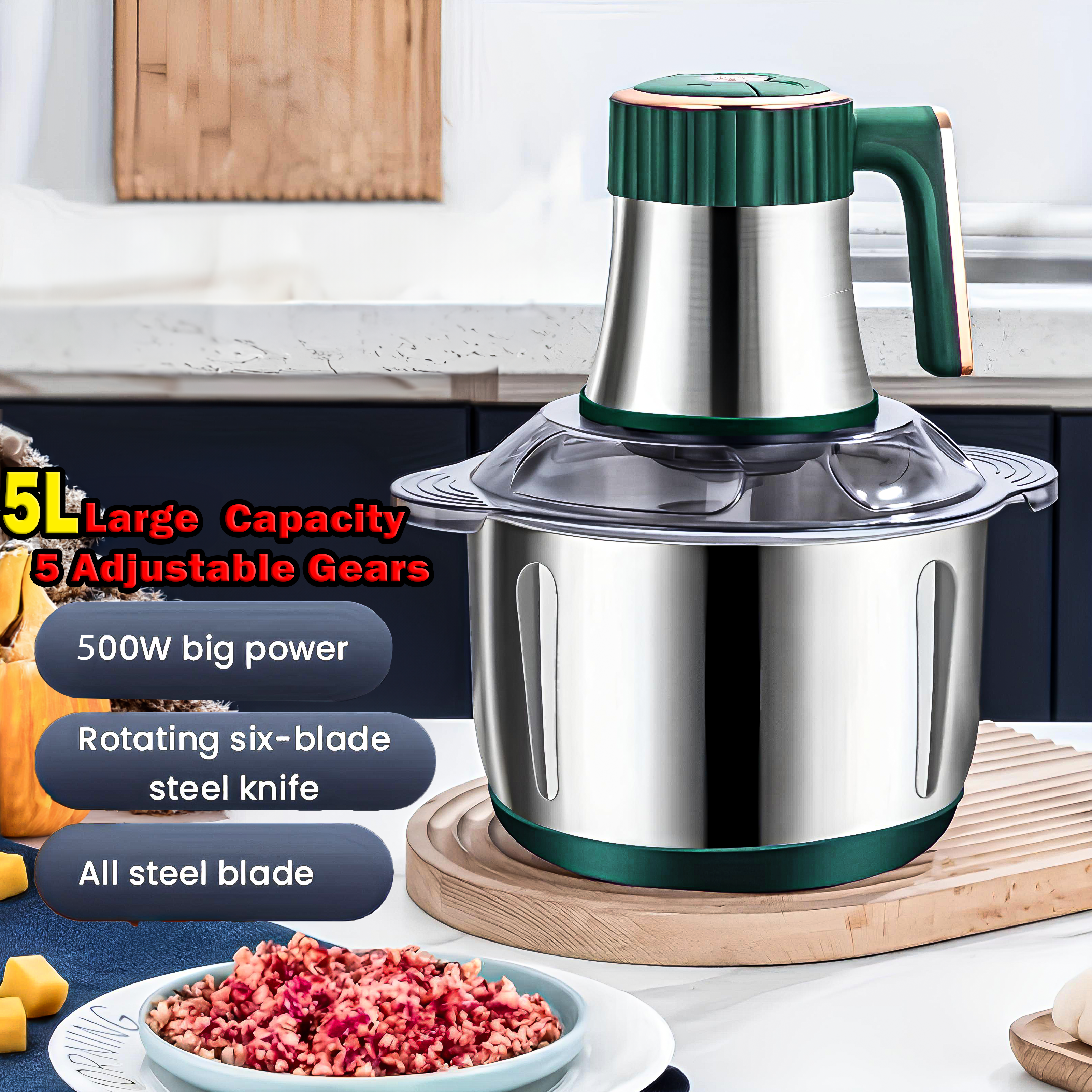 🔥Last Day Promotion 50% OFF🔥Steel Food Grinder 5L