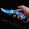 Blue Dragon Knife Dark Side-9Cr18Mo BLADE Pocket Folding Knife With Sheath