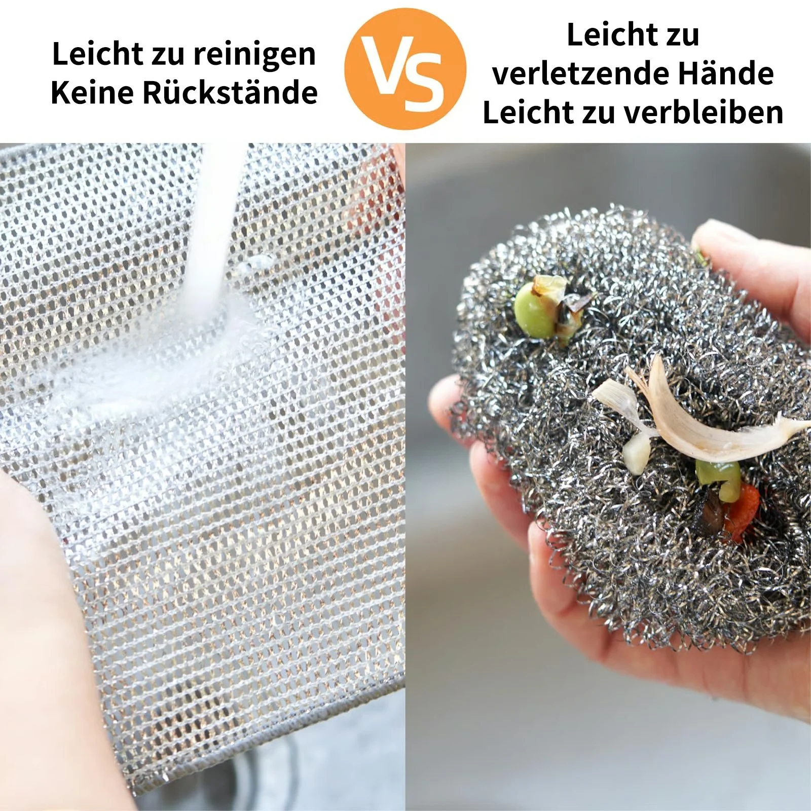 🔥Letzter Tag 50% RABATT- Mehrzweck-Spüllappen aus Draht für Nass und Trocken
