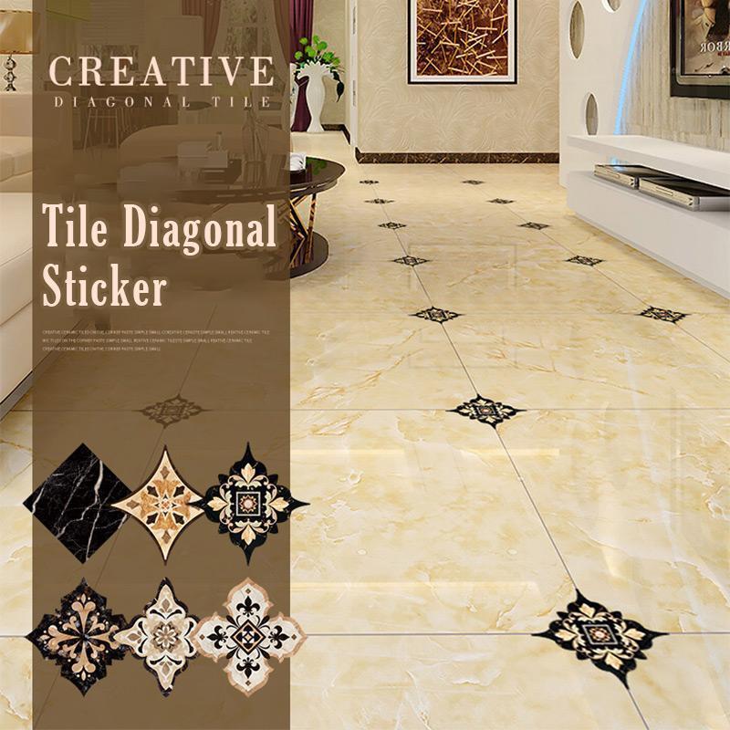 (Summer Sale- 50% OFF) Tile Diagonal Decal(21 pcs)- Buy 3 Get 2 Free & Free Shipping
