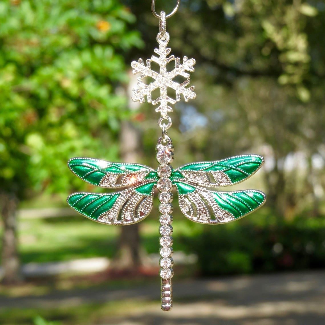 🎀Christmas Sale- Get 50% OFF🎁Snowflake Dragonfly Glittering Christmas Ornament