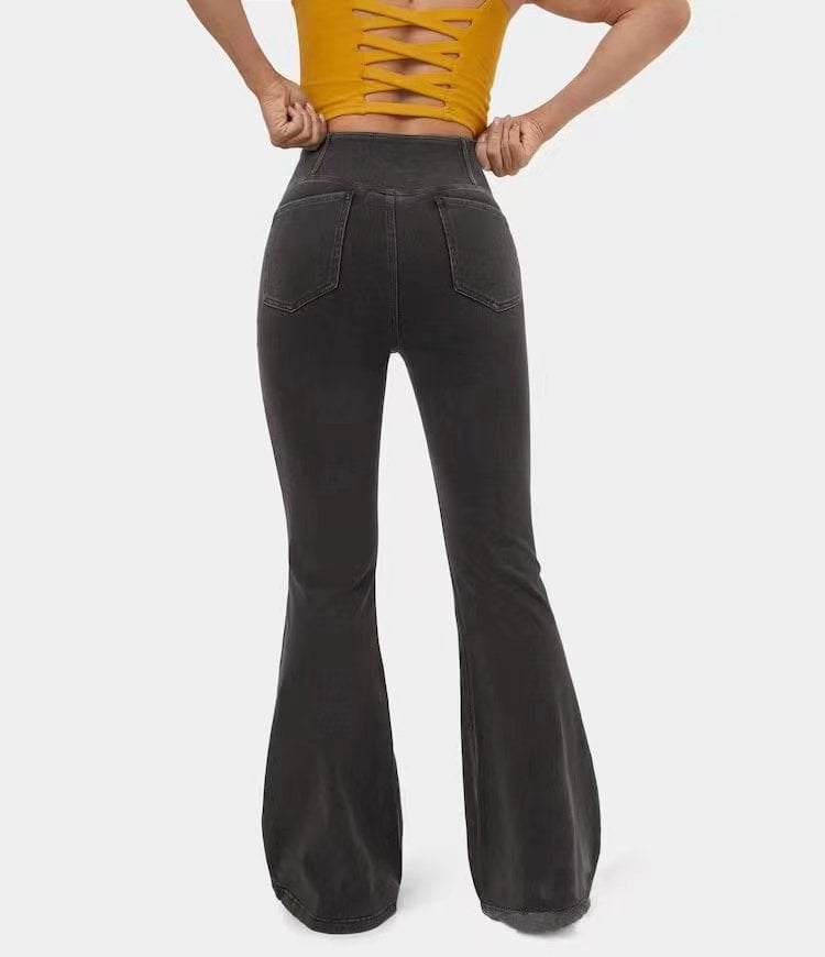 🔥Stretch-Jeans mit hoher Taille und Crossover