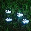 Paw Print Solar Ground Lights - Set of 4