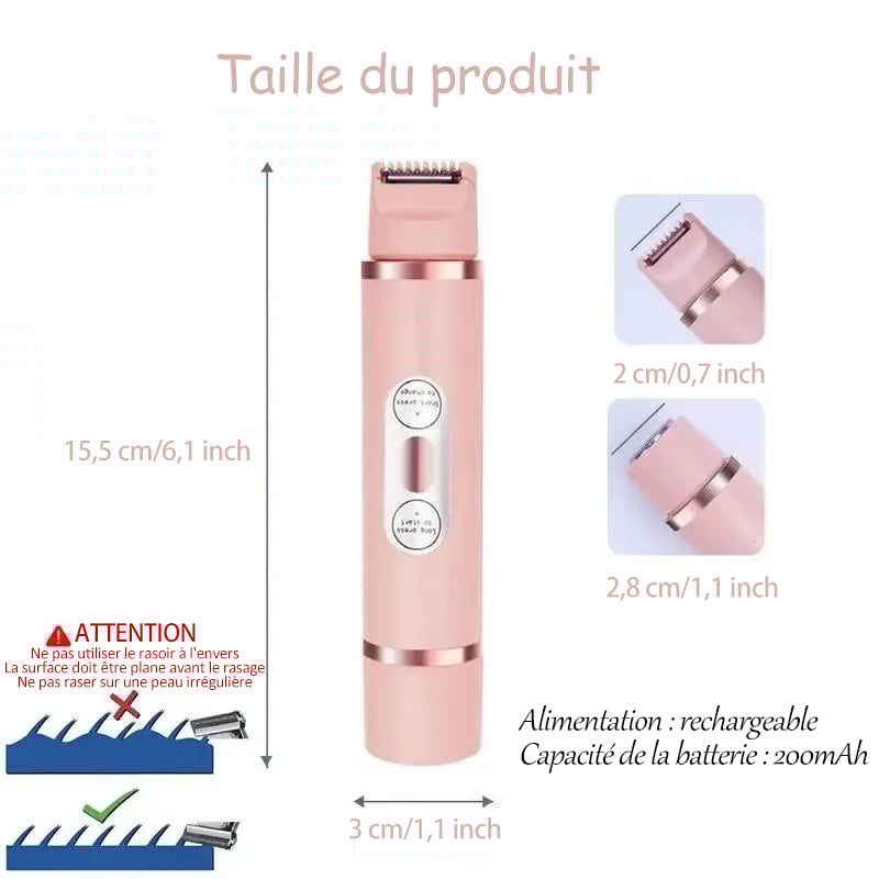 🔥Vente chaude - 49 % de réduction🔥Comfort 2 in 1 Rasoir électrique pour femmes
