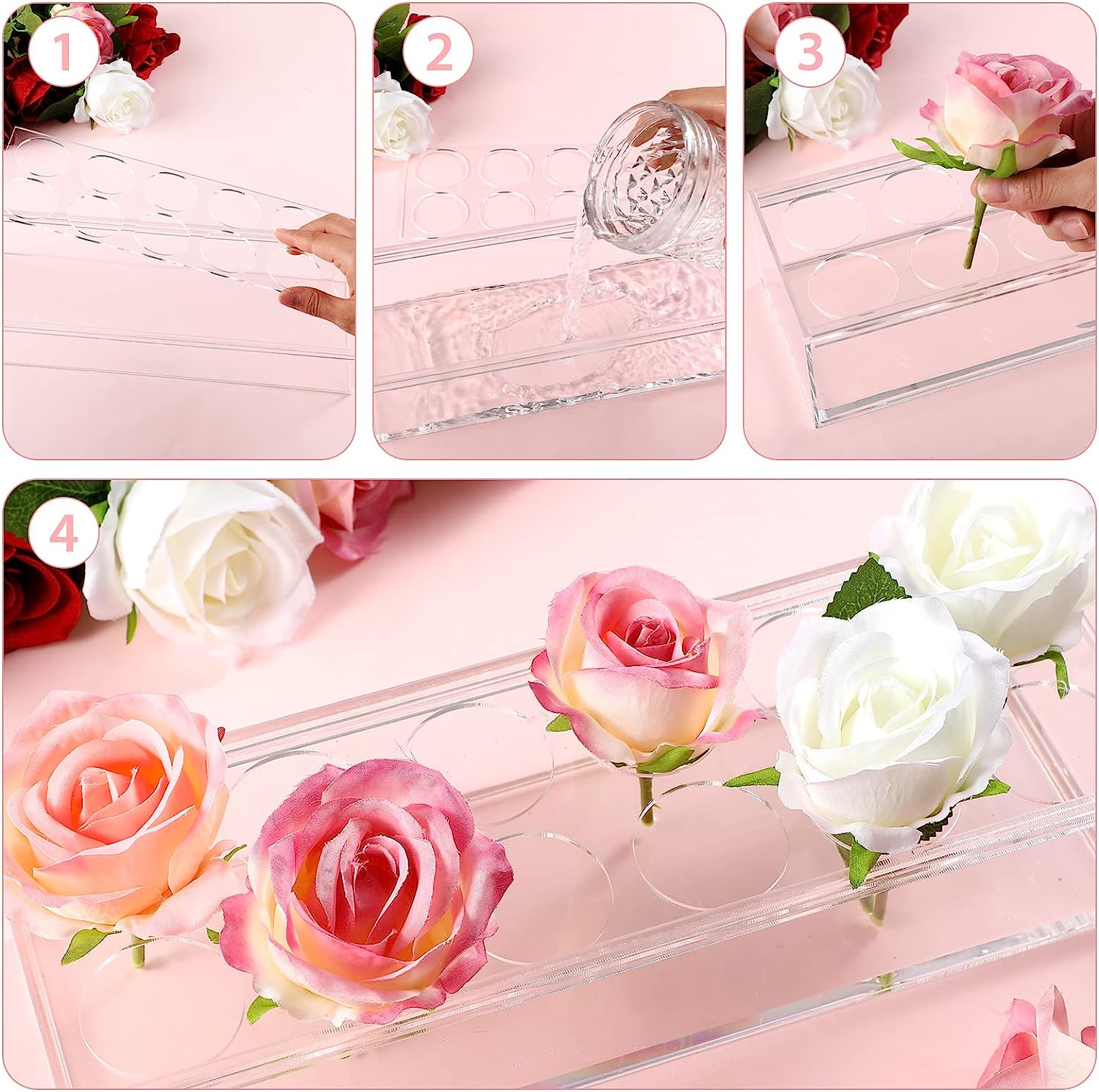 (🔥HOT SALE TODAY - 49% OFF) Clear Acrylic Flower Vase - BUY 2 FREE SHIPPING NOW