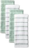 KitchenAid Albany Kitchen Towel 4-Pack Set, Grey/White, 16