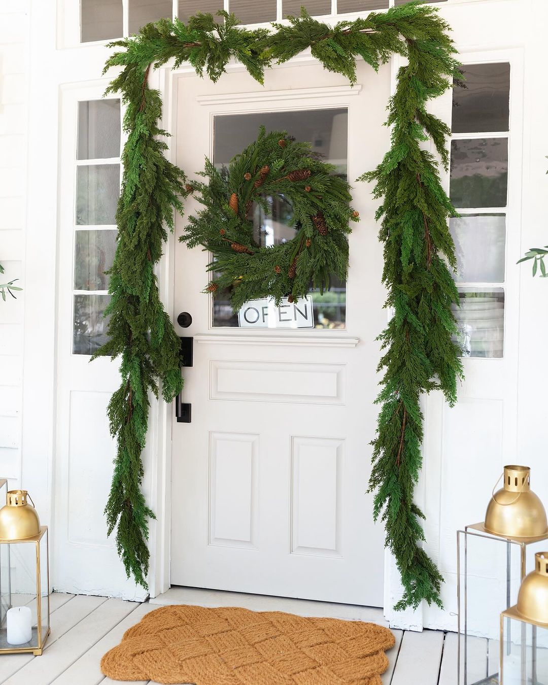 ✨Natural Christmas Greenery - Real Touch Norfolk Pine Garland🌲