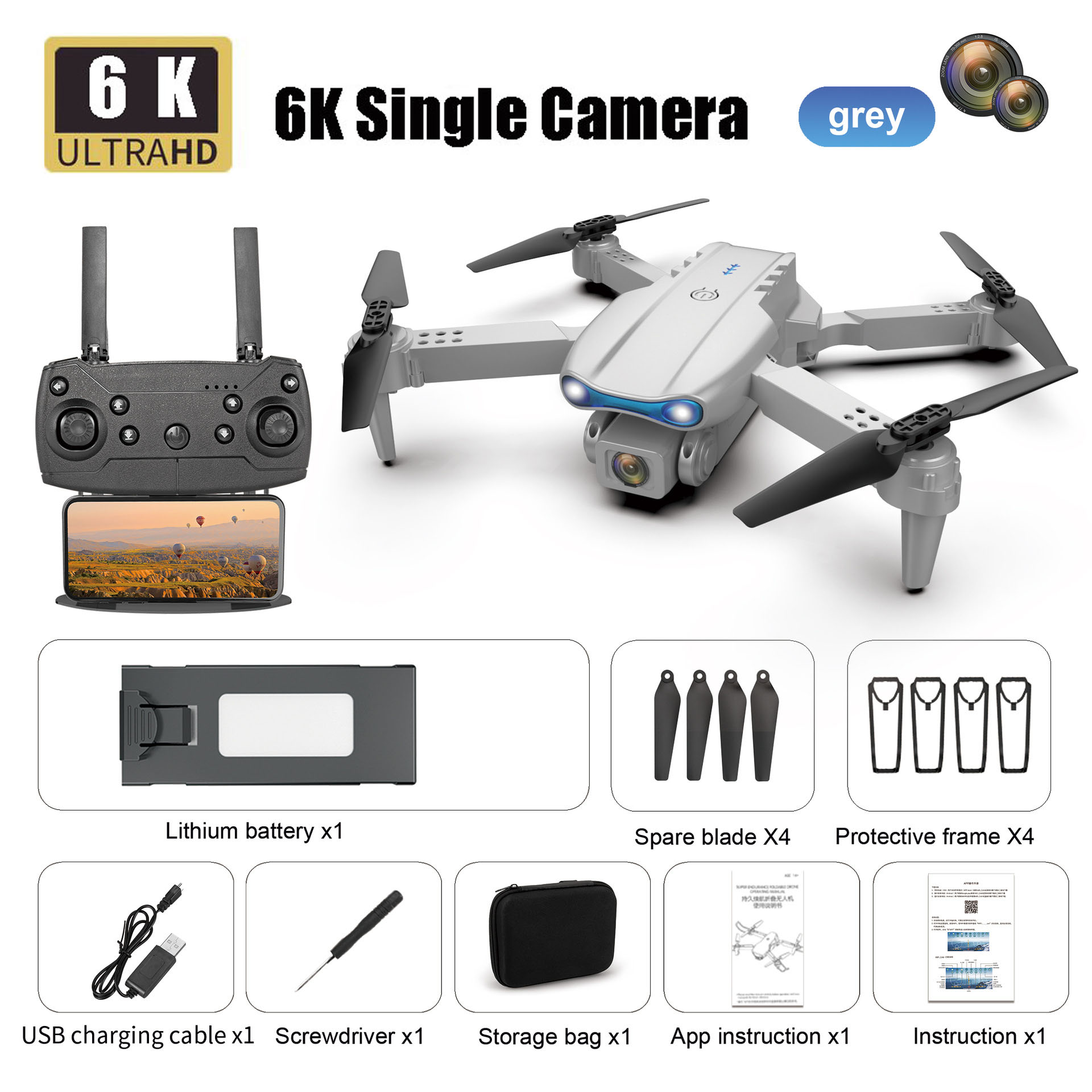 (🎄Early Christmas Sale- 49% OFF)2022 Latest Drone with 6K UHD Camera