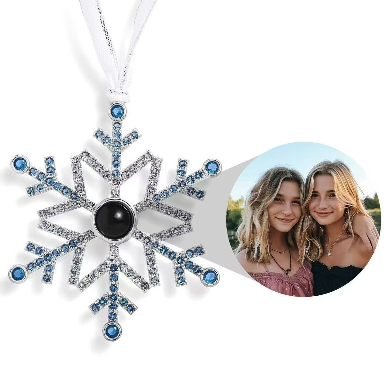 Personalized Snowflake Photo Ornament