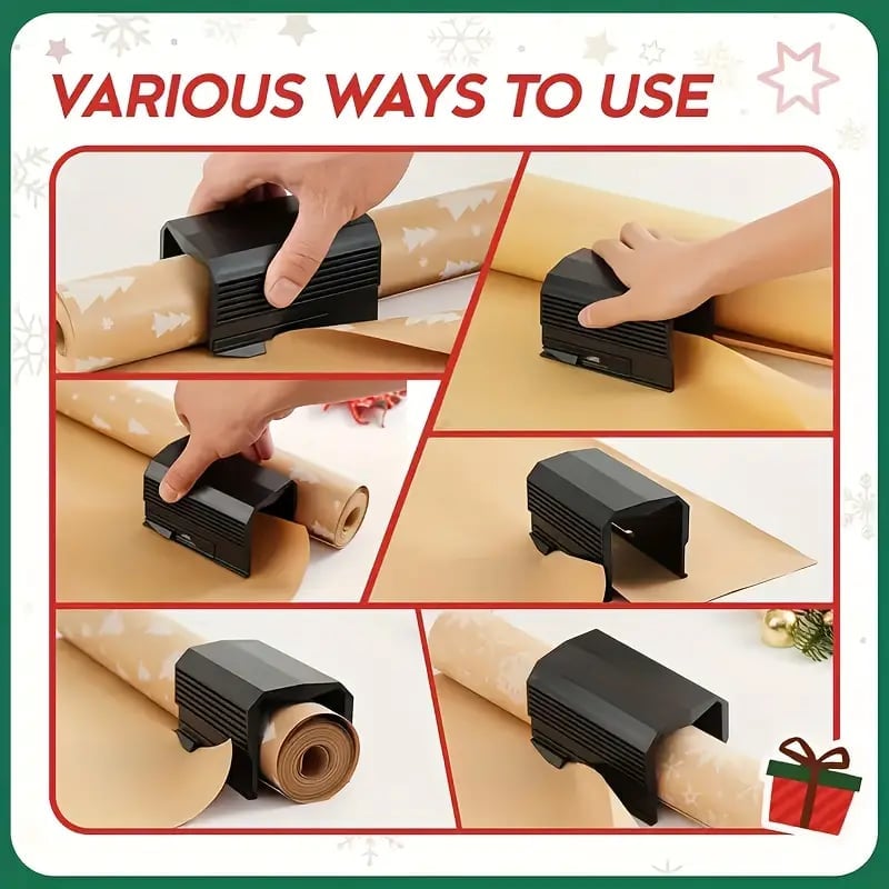 🎄🎁Wrapping Paper Cutter – Double Blades & Compact Design