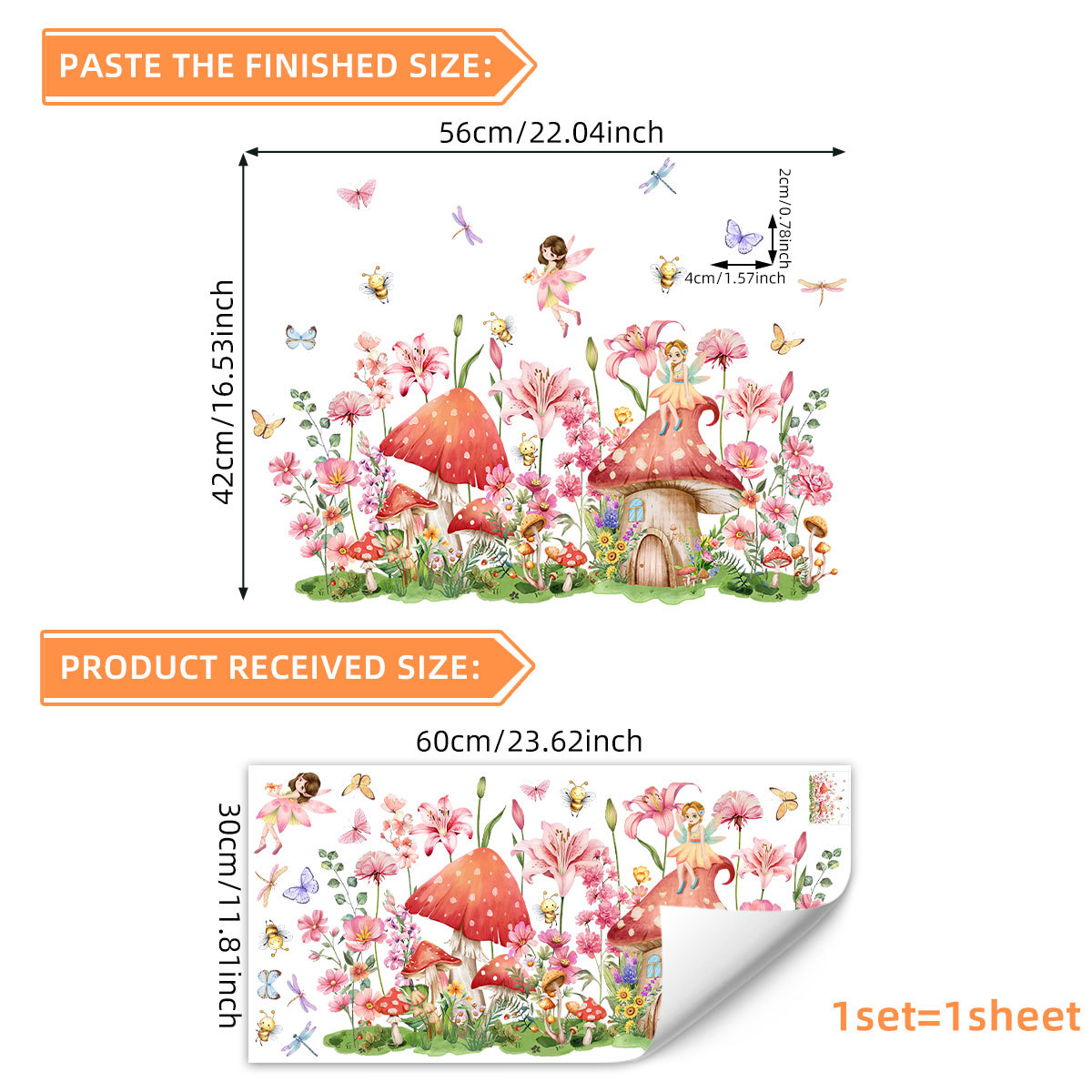 💐Colorful Floral Bouquet Window Sticker🖼️(Cut to size freely)