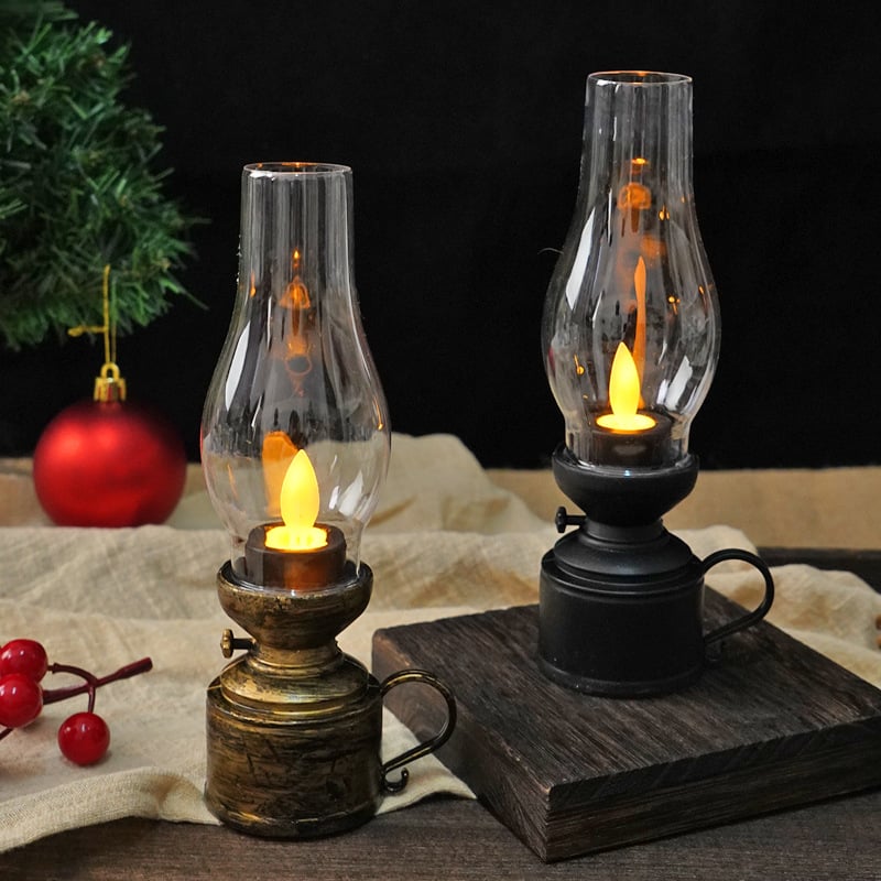 (🔥Last Day Promotions - 49% OFF)✨🕯️LED Vintage Kerosene Lamp Electronic Swing Candle