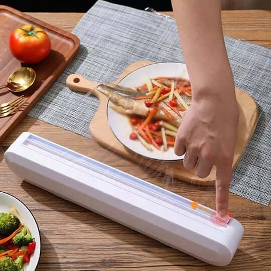 (🔥HOT SALE TODAY - 50% OFF) Plastic Wrap Dispenser With Cutter - Buy 2 Get Extra 5% off & Free Shipping