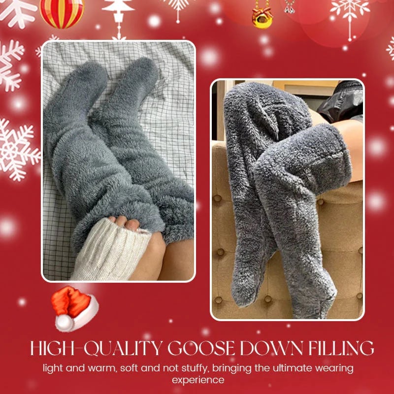 🎄TikTok Christmas Sale -70% OFF💕Comfort Plush Fleece Knee Socks For Christmas❄️🎅