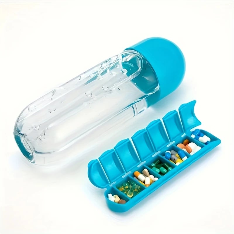 🎁TikTok Last Day Sale - 70% OFF🔥2-in-1 Portable Medicine Box & Water Bottle