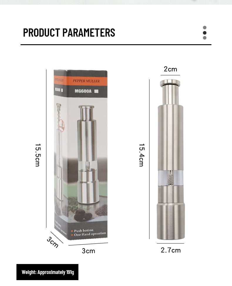 🔥Letzter Tag 49% RABATT 💥  Salz- und Pfeffermühle aus Edelstahl