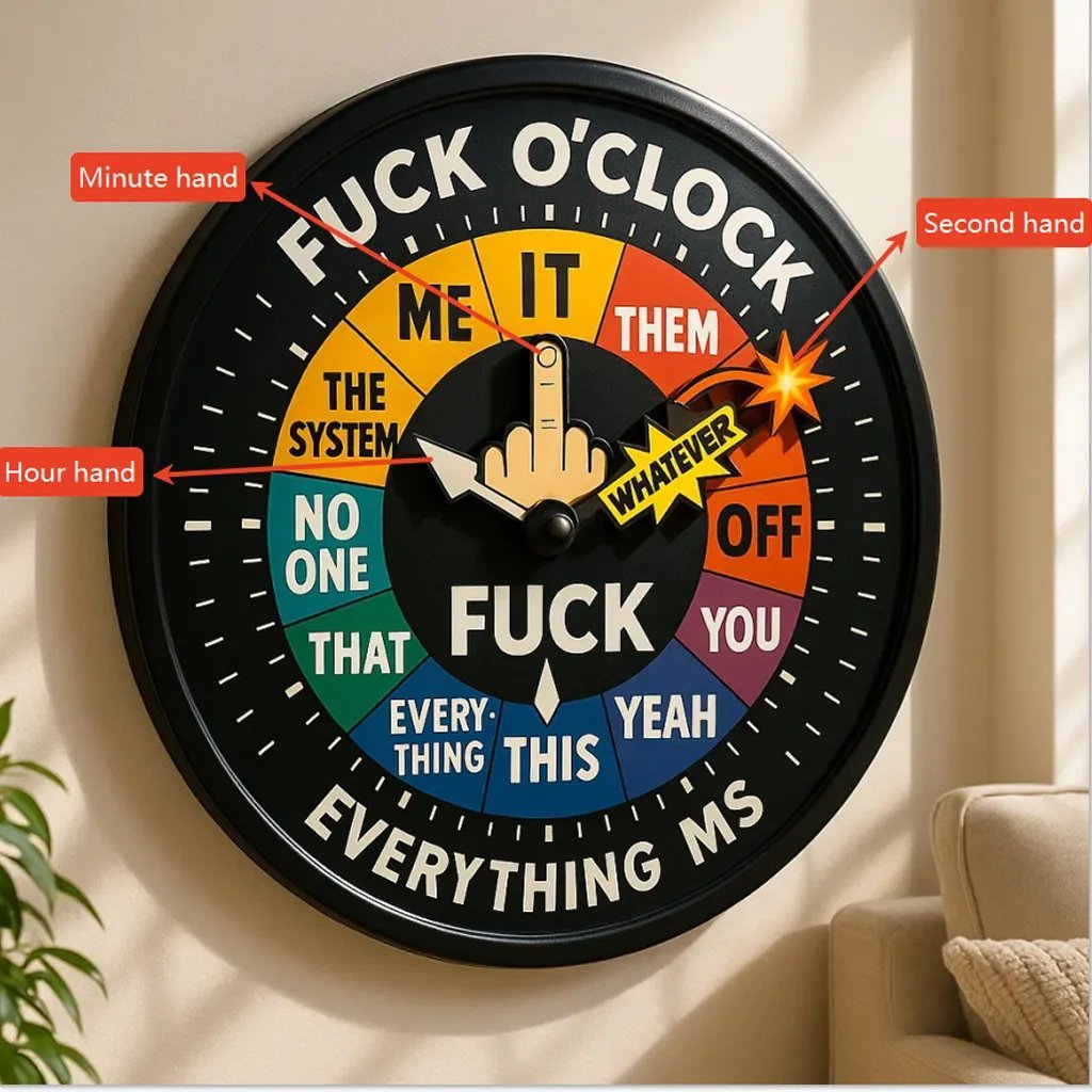 F*CK O’CLOCK – The Ultimate Mood Decision Clock