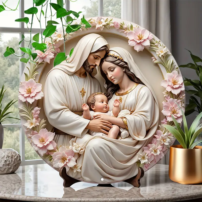 💖Hug the Baby - Holy Family Circle Logo