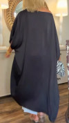 Women's Round Neck Irregular Satin Casual Long Top