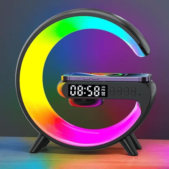 🎄Christmas Sales 49% OFF🔥Multifunctional Bluetooth Speaker-Colorful Atmosphere Light Wireless Charging and Clock All-in-one Machine