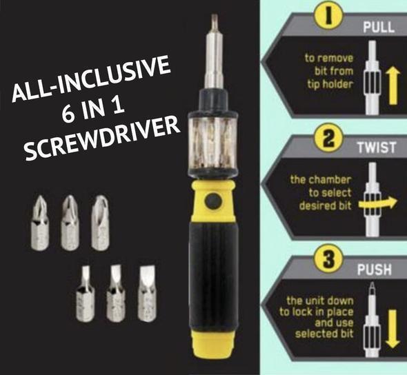 6-in-1 Screwdriver Set Replaceable Screw Bits-Buy 2 Free Shipping