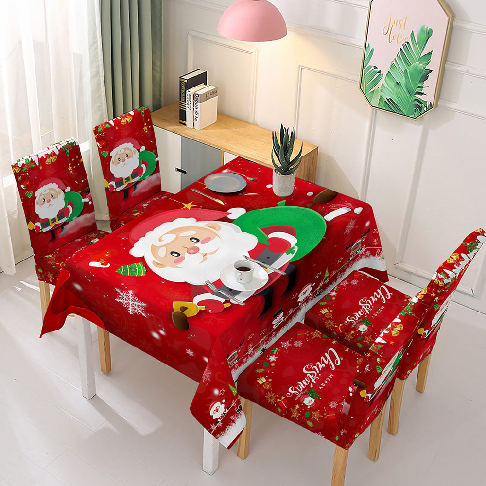 (🌲EARLY CHRISTMAS SALE - 50% OFF) 🎁 Christmas Tablecloth Chair Cover Decoration