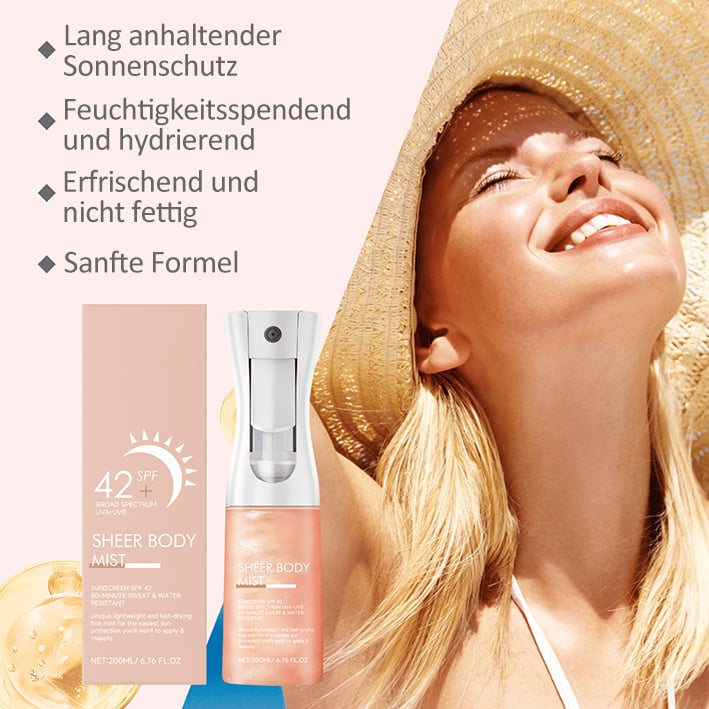 🔥Heißer Verkauf - 49% Rabatt🔥Sheer Body Mist Sonnenschutz SPF 42