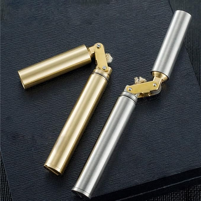 🔥Hot Sale 49% OFF -Brass Double Stick Smoke Type Kerosene Lighter🚬Can hold cigarette packs