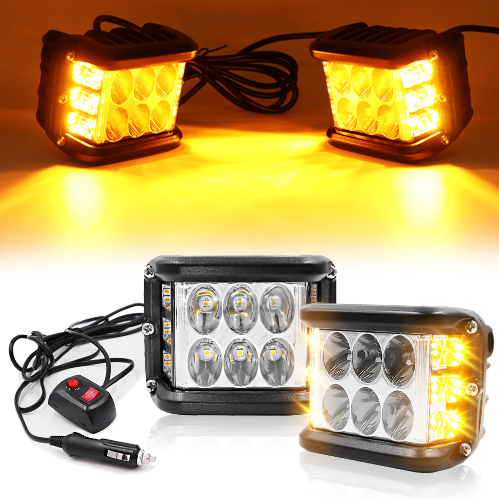 (🎄Christmas Promotion--48%OFF)LED Pods Light 4 inch Off Road Strobe light(Buy 2 get Free shipping)