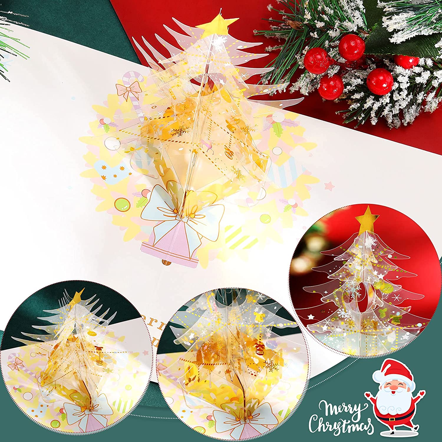 🎅(Early Christmas Sale - Save 50% OFF)Crystal Christmas Tree Pop Up Cards