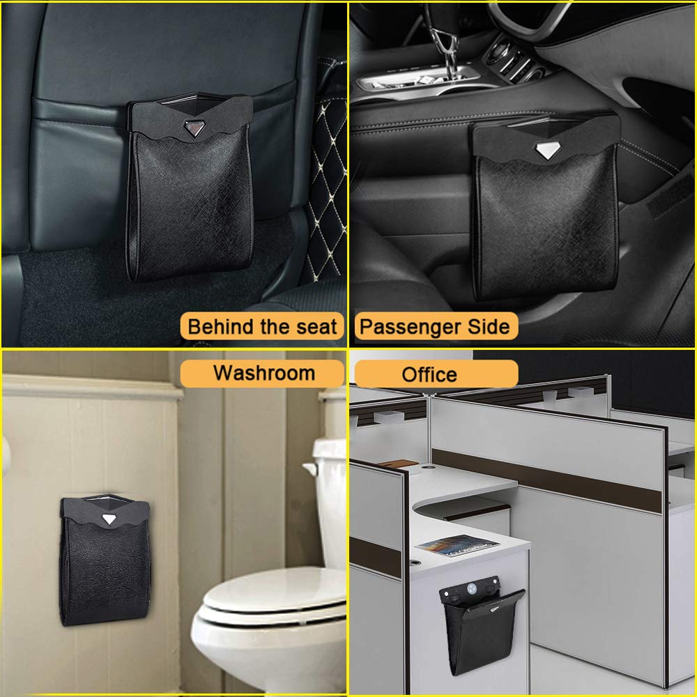 ⏰LAST DAY SALE 50% OFF💥Smart LED Waterproof Car Leather Trash Can