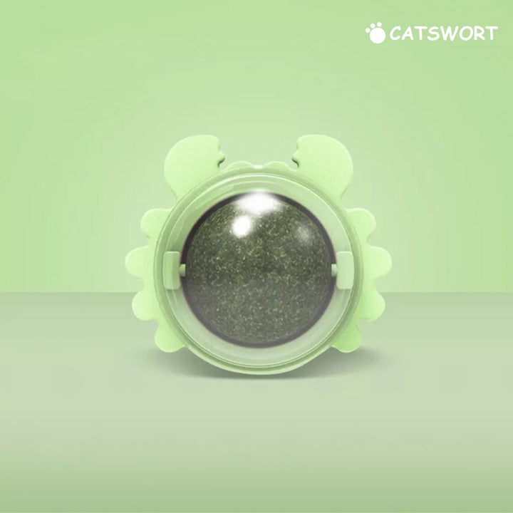 🌿Feline Frenzy: The Natural Catnip Rotating Cat Toy