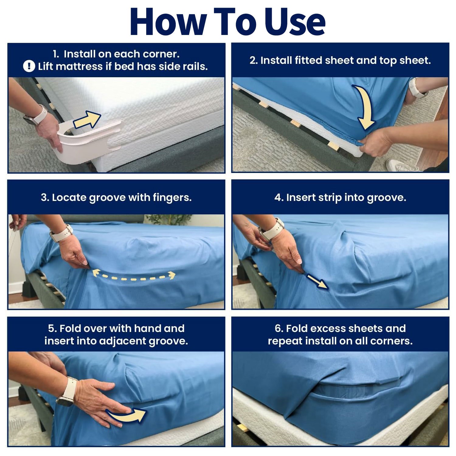 💥LAST DAY SALE 50% OFF💥Lock Sheet Holders Keep Sheets Firm & Tight⚡BUY 2 FREE SHIPPING