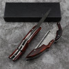 Handmade Damascus Outdoor Mechanical Folding Knife