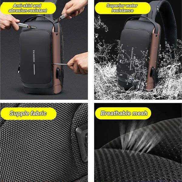 USB charging sport sling  Anti-theft shoulder bag - BUY 2 FREE SHIPPING