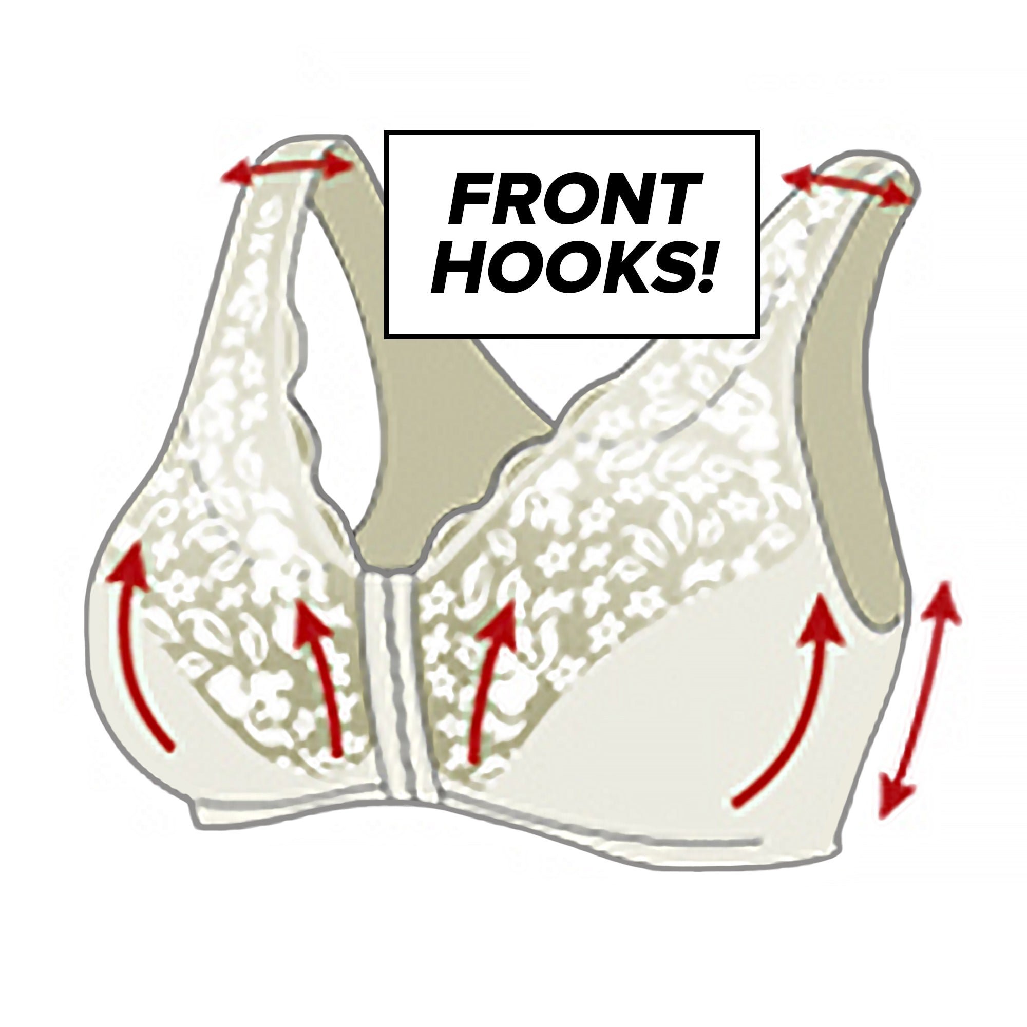 🎁LAST DAY 45% OFF🎁Front hooks, stretch-lace, super-lift, and posture correction – ALL IN ONE BRA!