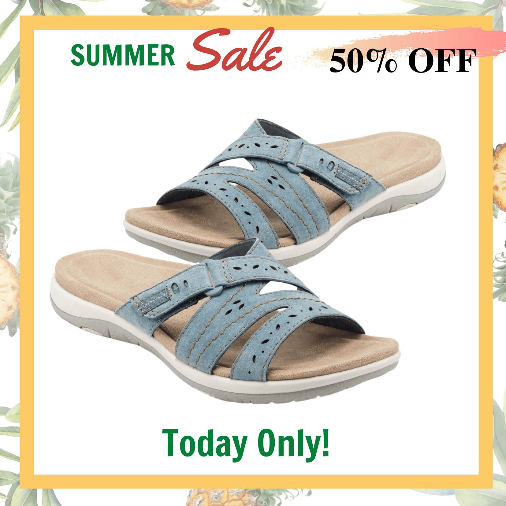 🎁LAST DAY 50% OFF🎁 Comfortable Leather Belt Slippers