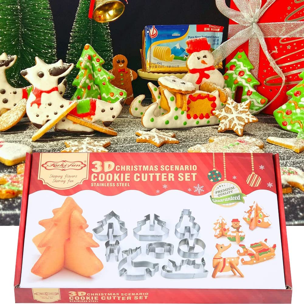 3D Christmas Cookie Cutter Set(BUY 2 FREE SHIPPING NOW)