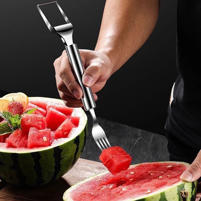 Last Day Promotion 70% OFF - 🍉2-in-1 Fruit Cutter & Fork – For Quick and Easy Fruit Serving!